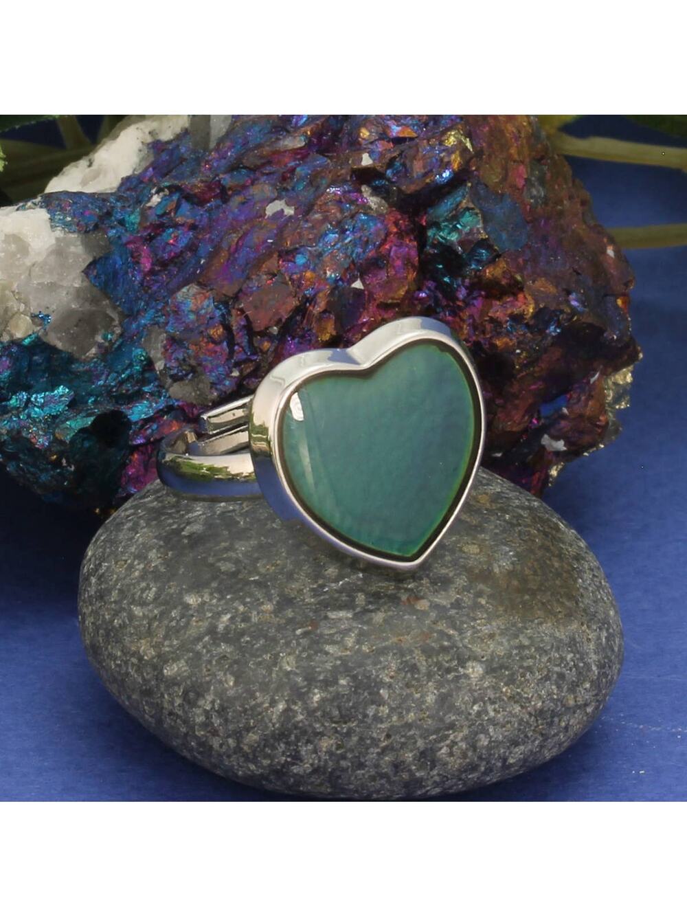 ZAD - Loving Moods Silver Heart Mood Ring